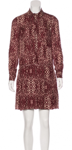 Mini abito animalier in seta 